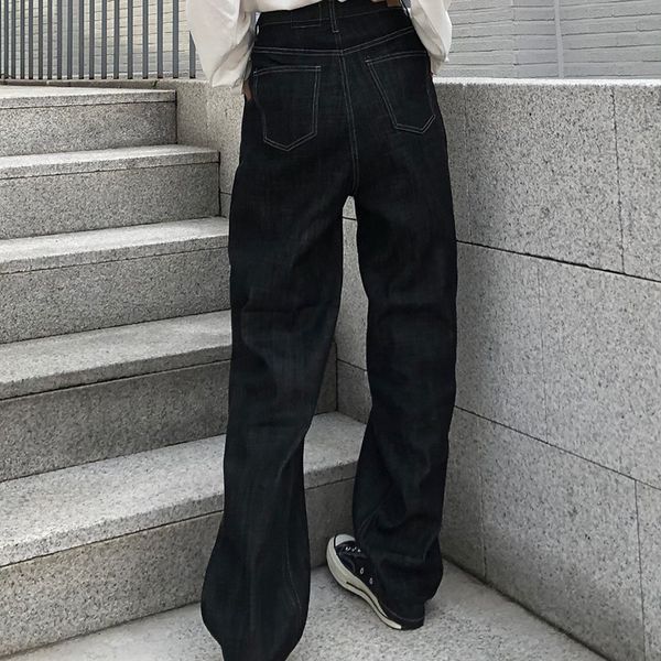 Fashion Loose Solid Splice Pocket Jeans Women Vnitage Button High Waist Straight Pants Winter Y2K Streetwear Trousers, Black;white
Fashion Loose Solid Splice Pocket Jeans Women Vnitage Button High Waist Straight Pants Winter Y2K Streetwear Trousers, Black;white