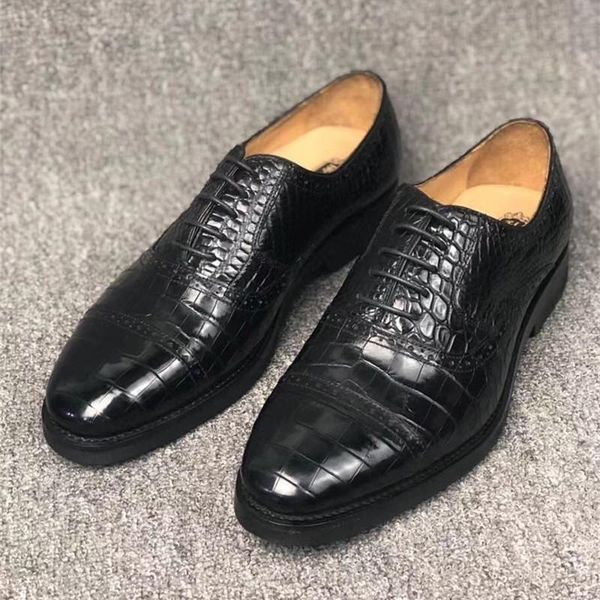 dress shoes business style genuine crocodile belly skin men authentic real alligator leather male black lace-up point toe
dress shoes business style genuine crocodile belly skin men authentic real alligator leather male black lace-up point toe