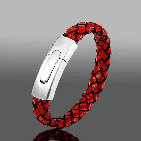 leather jewelry stainls steel snap buckle leather men's bracelet woven leather rope bracelet, Golden;silver
leather jewelry stainls steel snap buckle leather men's bracelet woven leather rope bracelet, Golden;silver