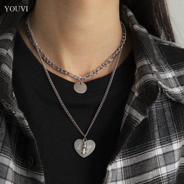 chains youvi goth heart stainless steel chain necklace for women men vintage key pedants jewelry charm choker collar, Silver
chains youvi goth heart stainless steel chain necklace for women men vintage key pedants jewelry charm choker collar, Silver