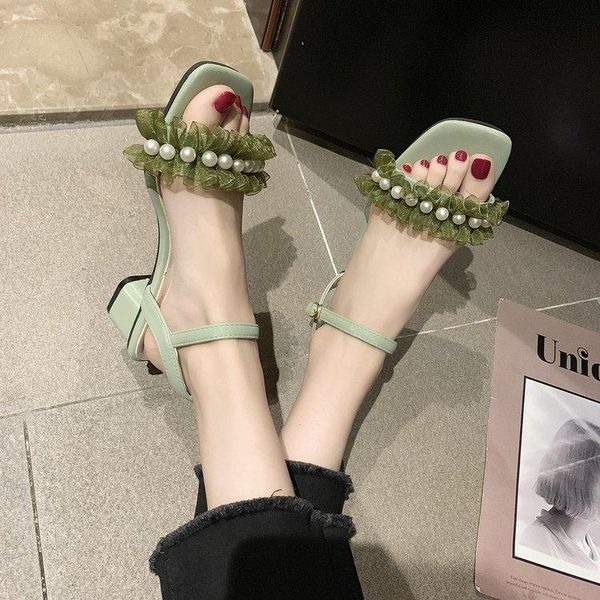 sandals women 2021 new summer fashion personality fairy shoes pearl lace buckle thick heel high heels, Black
sandals women 2021 new summer fashion personality fairy shoes pearl lace buckle thick heel high heels, Black
