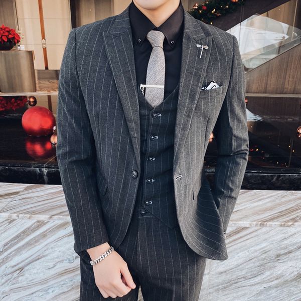 suit 2021 new spring skinny fit vertical stripes suits for all men play simple gentlemen formal business wear rmmj, White;black
suit 2021 new spring skinny fit vertical stripes suits for all men play simple gentlemen formal business wear rmmj, White;black