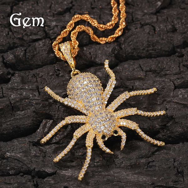 ins web spider pendant necklace versatile men's and women's trendy zircon hip hop accessories, Silver
ins web spider pendant necklace versatile men's and women's trendy zircon hip hop accessories, Silver