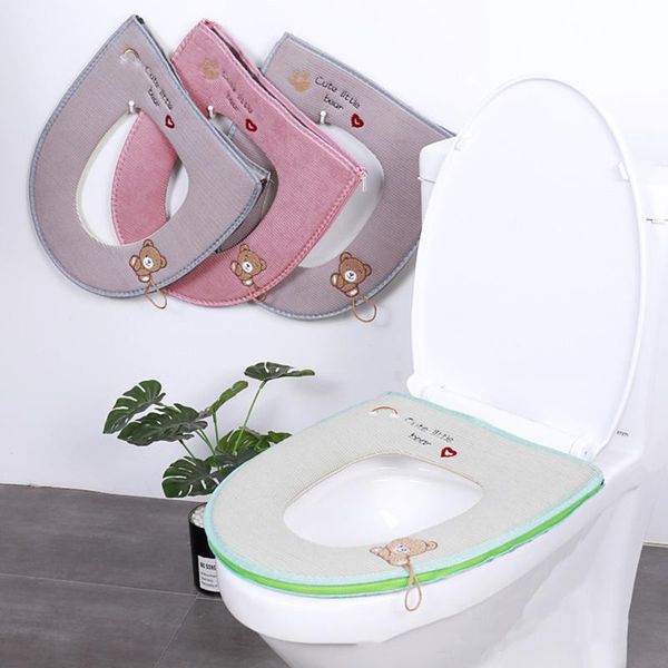 warm winter zipper toilet seat cushion toilet seat mat bear embroidery decoration overcoat style cushion
warm winter zipper toilet seat cushion toilet seat mat bear embroidery decoration overcoat style cushion