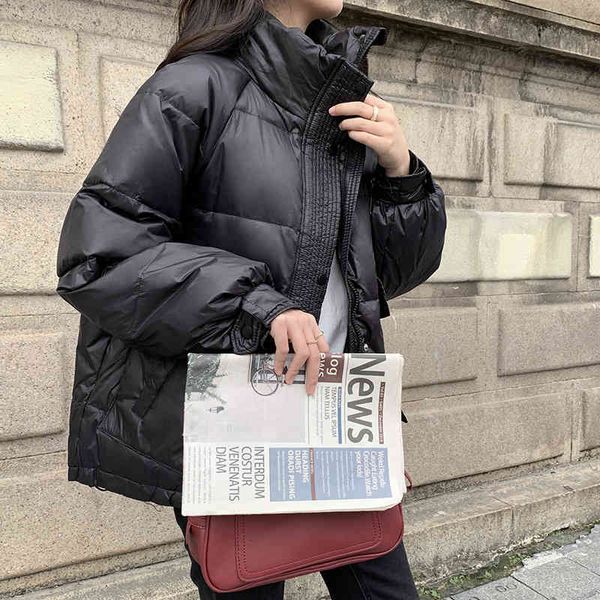 women's parkas down ladies jacket solid color short lightweight 2021 winter korean loose white duck warm, Black
women's parkas down ladies jacket solid color short lightweight 2021 winter korean loose white duck warm, Black