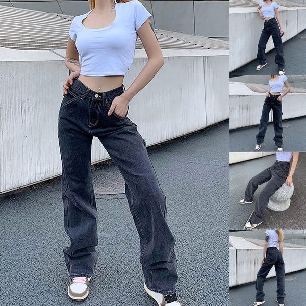 women's jeans fashion casual women gray loose solid color high waist straight trousers denim pants streetwear ins jean, Blue
women's jeans fashion casual women gray loose solid color high waist straight trousers denim pants streetwear ins jean, Blue