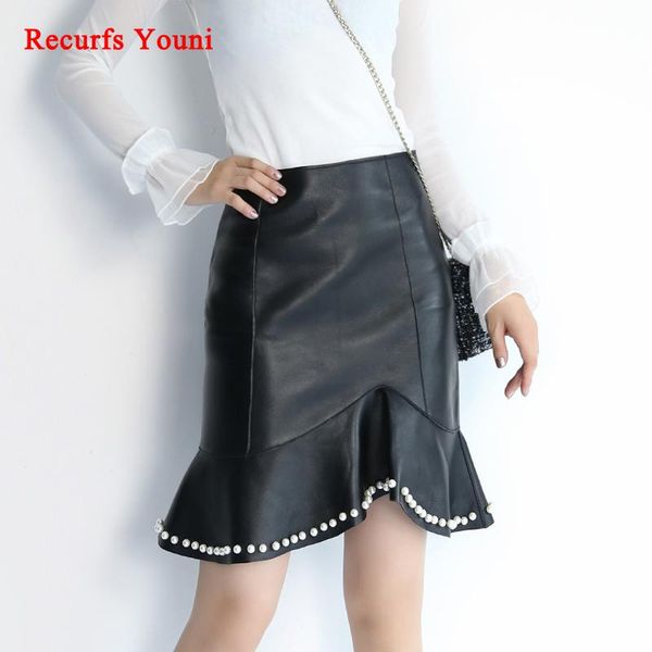skirts rys8353 winter 2021 women genuine leather pearl rivet beads fishtail mini skirt mujer restored elegant faldas party midi saias, Black
skirts rys8353 winter 2021 women genuine leather pearl rivet beads fishtail mini skirt mujer restored elegant faldas party midi saias, Black
