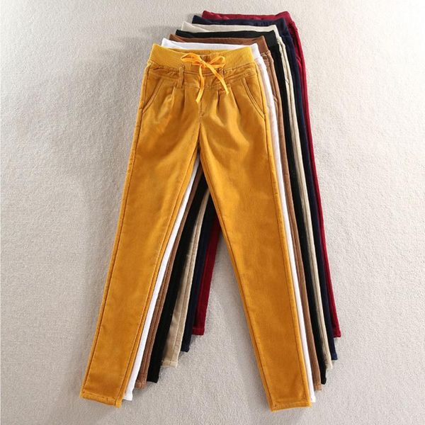 women's pants & capris ms. winter corduroy plus velvet elastic casual waist trousers, Black;white
women's pants & capris ms. winter corduroy plus velvet elastic casual waist trousers, Black;white