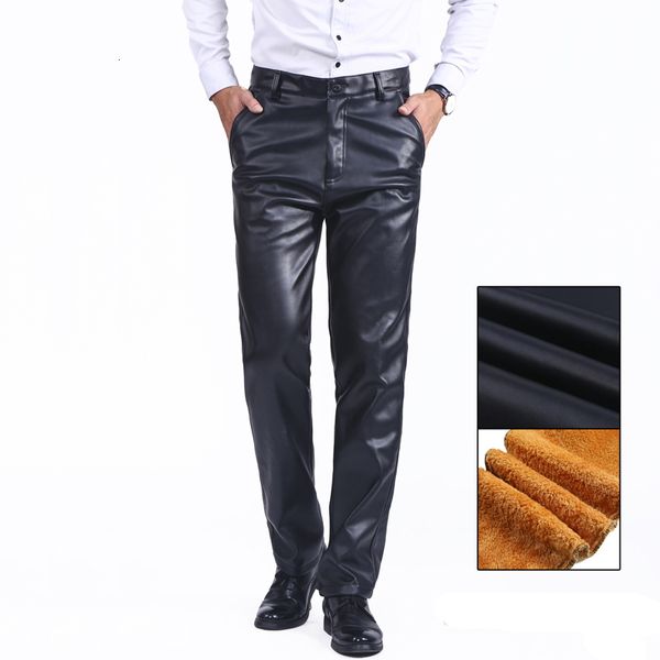 men's pants thoshine brand men winter pu leather lining thick fleece heavyweight male thermal & warm trousers windproof waterproof, Black
men's pants thoshine brand men winter pu leather lining thick fleece heavyweight male thermal & warm trousers windproof waterproof, Black
