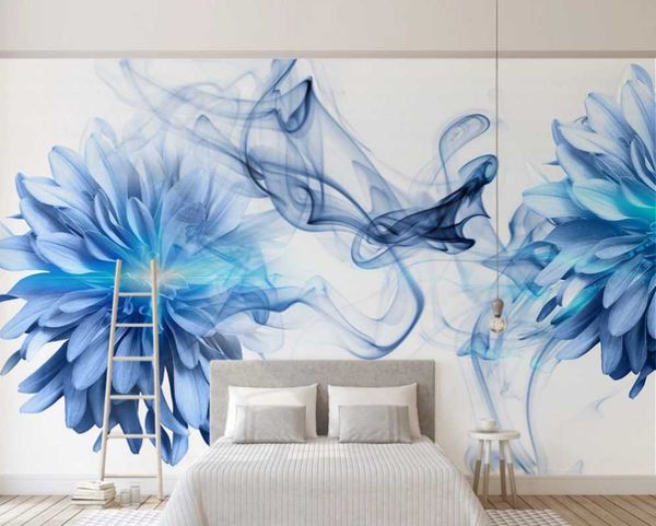 custom 3d wallpaper mural modern minimalist abstract smoke blue flower bedroom background wall
custom 3d wallpaper mural modern minimalist abstract smoke blue flower bedroom background wall