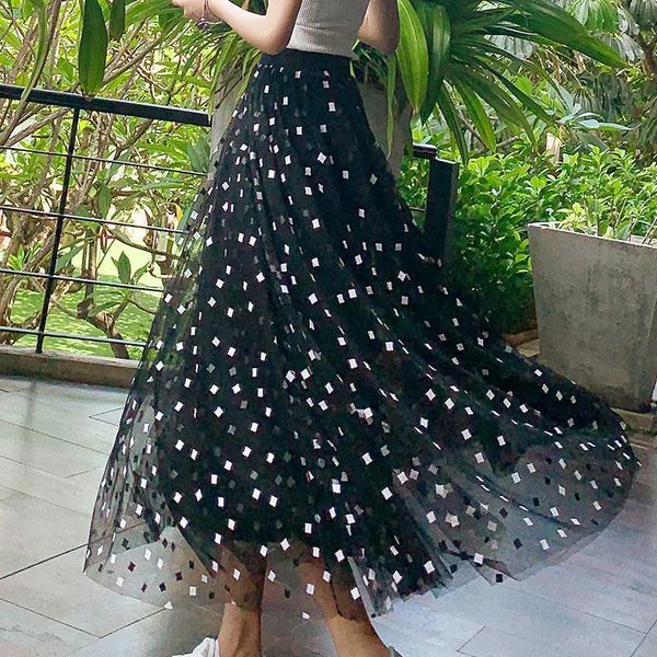 velvet tulle fashion elegant summer mesh check skirt high female waist pleated y161 fdep, Black
velvet tulle fashion elegant summer mesh check skirt high female waist pleated y161 fdep, Black