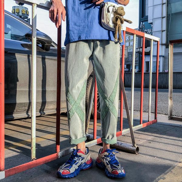 2021 new men's street green/red color casual straight pants stretch slim fit cargo pocket wash jeans biker denim trousers yk5s, Blue
2021 new men's street green/red color casual straight pants stretch slim fit cargo pocket wash jeans biker denim trousers yk5s, Blue
