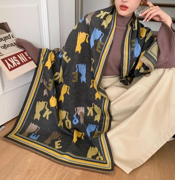 scarves luxury cartoon print scarf women cashmere winter warm brand pashmina shawls lady wraps bufanda thick bandana, Blue;gray
scarves luxury cartoon print scarf women cashmere winter warm brand pashmina shawls lady wraps bufanda thick bandana, Blue;gray