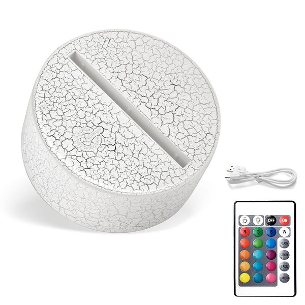 wholesale white crack night light base 16 colors changeable with remote control acrylic lamp holder
wholesale white crack night light base 16 colors changeable with remote control acrylic lamp holder