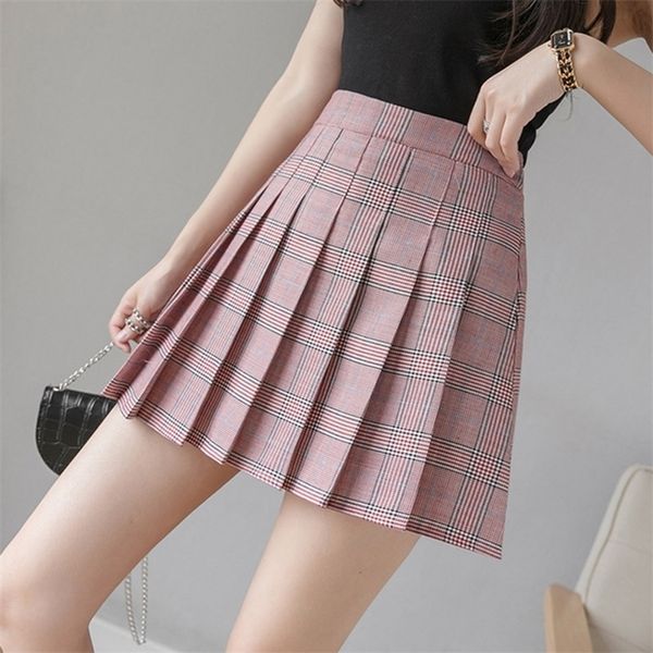 women pleat skirt high waist striped plaid mini skirts lining shorts summer winter bar student dance kawaii skirt 210310, Black
women pleat skirt high waist striped plaid mini skirts lining shorts summer winter bar student dance kawaii skirt 210310, Black