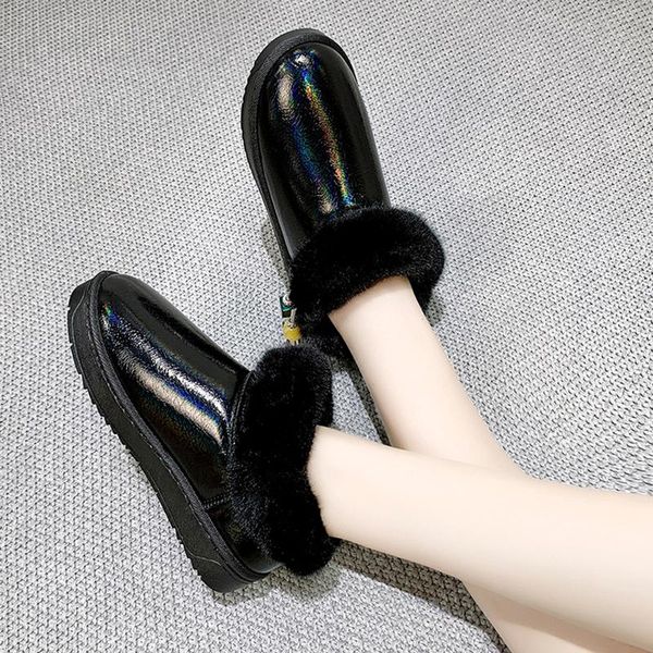 boots flat cotton shoes zapatos de mujer women's waterproof snow winter thicken plush warm ankle woman comfortable, Black
boots flat cotton shoes zapatos de mujer women's waterproof snow winter thicken plush warm ankle woman comfortable, Black