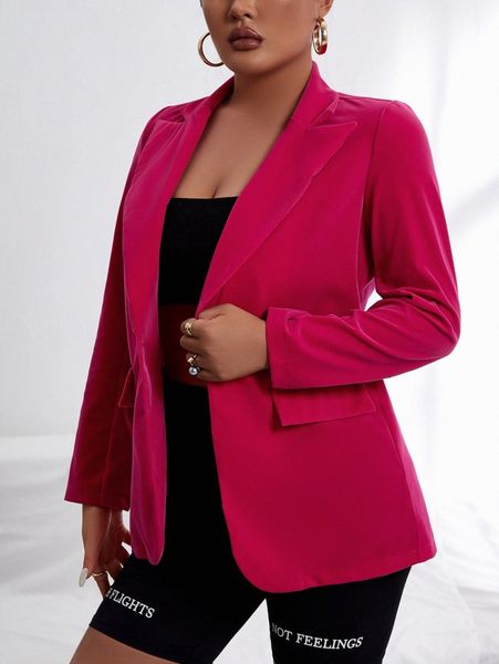 lapel neck single button blazer y7qh#, White;black