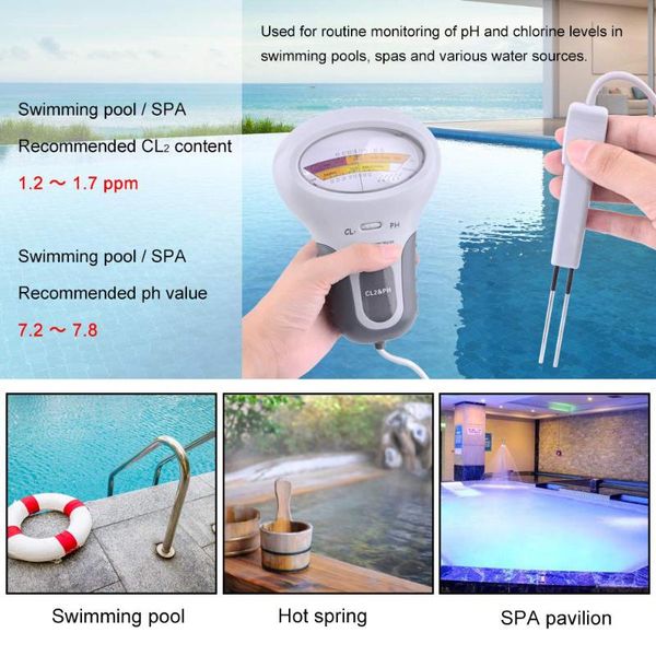 meters chlorine & ph tester with probe swimming pool water quality analyzer cl2 test meter aquarium spa residual analyser
meters chlorine & ph tester with probe swimming pool water quality analyzer cl2 test meter aquarium spa residual analyser