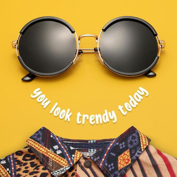 sunglasses round women vintage trendy polarized lens uv protection driving travel men eyewear creativity birthday gift wholesale, White;black
sunglasses round women vintage trendy polarized lens uv protection driving travel men eyewear creativity birthday gift wholesale, White;black