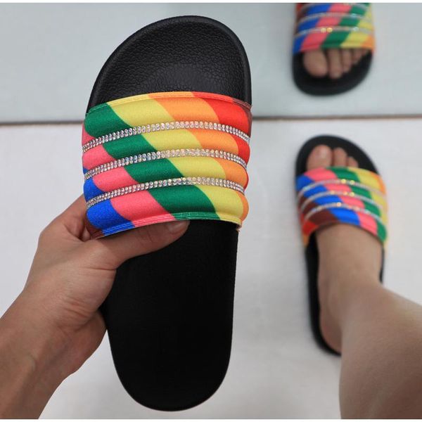 women's outdoor flat slippers shoes woman ladies transparent pvc bling crystal women causal comfort slides female summer, Black
women's outdoor flat slippers shoes woman ladies transparent pvc bling crystal women causal comfort slides female summer, Black