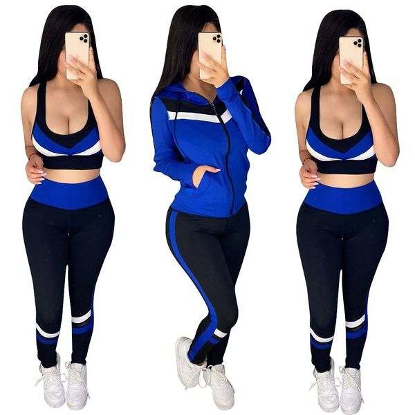 women tracksuits long sleeve hooded coat jacket patchwork vest t shirt crop pants casual sports suit three pieces set 4 colors 21021801, White
women tracksuits long sleeve hooded coat jacket patchwork vest t shirt crop pants casual sports suit three pieces set 4 colors 21021801, White