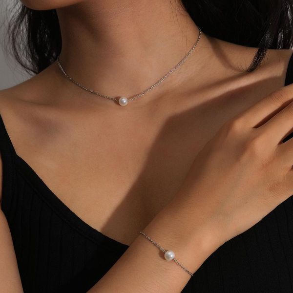earrings & necklace goth kpop small pearl pendant bracelet set for women korean simple minimalism gift couple jewelry sets collier femme, Silver
earrings & necklace goth kpop small pearl pendant bracelet set for women korean simple minimalism gift couple jewelry sets collier femme, Silver