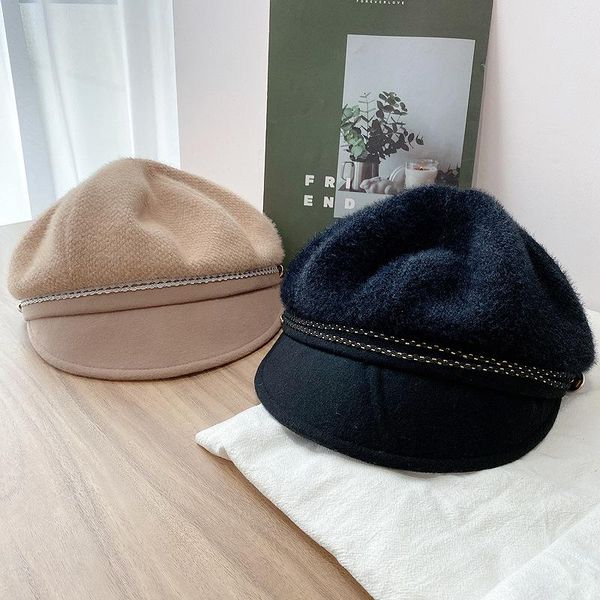 stingy brim hats 202107-may-2509204 autumn winter warm imitated mink velvet metal buttons sboy cap leisure lady octagonal hat women visors, Blue;gray
stingy brim hats 202107-may-2509204 autumn winter warm imitated mink velvet metal buttons sboy cap leisure lady octagonal hat women visors, Blue;gray