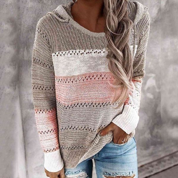 women color patchwork hollow out sweaters o neck pullovers ladies womens hooded knit hoodies w3, White;black
women color patchwork hollow out sweaters o neck pullovers ladies womens hooded knit hoodies w3, White;black