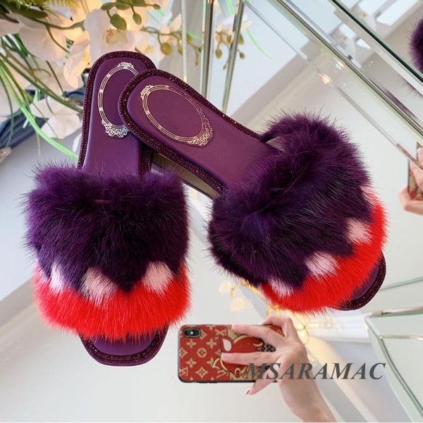slippers fashion stitching color fur flat with leather lining, cute women going out plush winter home shoes, Black
slippers fashion stitching color fur flat with leather lining, cute women going out plush winter home shoes, Black