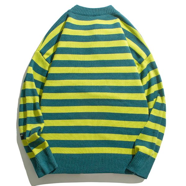 new vintage 2021 retro striped knitted mens streetwear sweater oversize autumn loose harajuku men clothing hip hop pullover wz3d, Black;white
new vintage 2021 retro striped knitted mens streetwear sweater oversize autumn loose harajuku men clothing hip hop pullover wz3d, Black;white