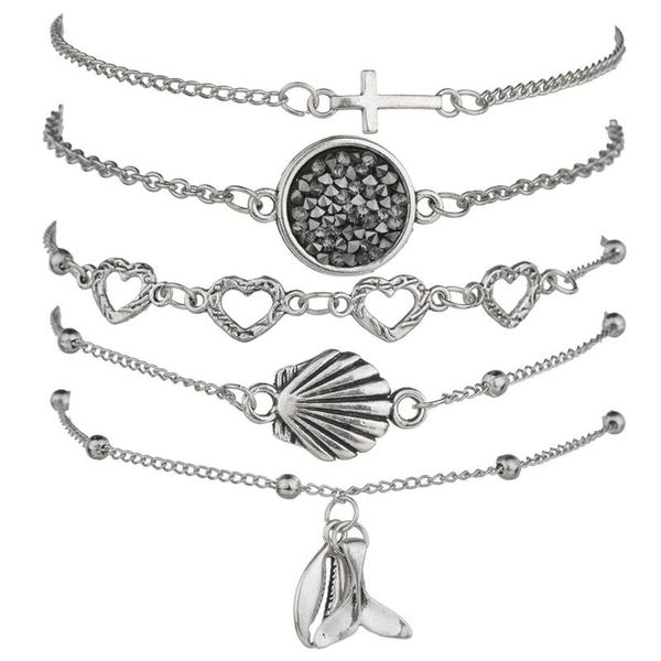 link, chain 5pcs/set boho geometric bracelet for women multilayer bangles charm party wedding beach jewelry gifts drop, Black
link, chain 5pcs/set boho geometric bracelet for women multilayer bangles charm party wedding beach jewelry gifts drop, Black