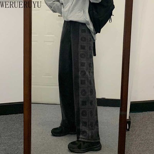 werueruyu retro wild straight wide leg pants femaleautumn korean fashion high waist casual long pants 210608, Blue
werueruyu retro wild straight wide leg pants femaleautumn korean fashion high waist casual long pants 210608, Blue
