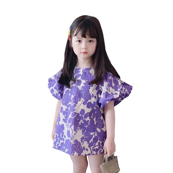 le keer's new purple flower dress in spring and summer of 2021 shows white big bubble sleeve skirt girl, Red;yellow
le keer's new purple flower dress in spring and summer of 2021 shows white big bubble sleeve skirt girl, Red;yellow