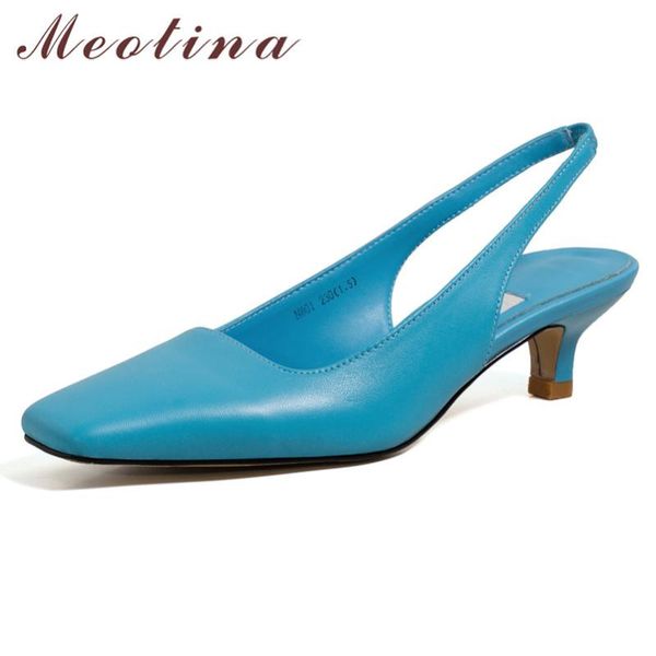 sandals meotina women mid heel genuine leather shoes square toe back strap footwear ladies stiletto heels blue spring, Black
sandals meotina women mid heel genuine leather shoes square toe back strap footwear ladies stiletto heels blue spring, Black