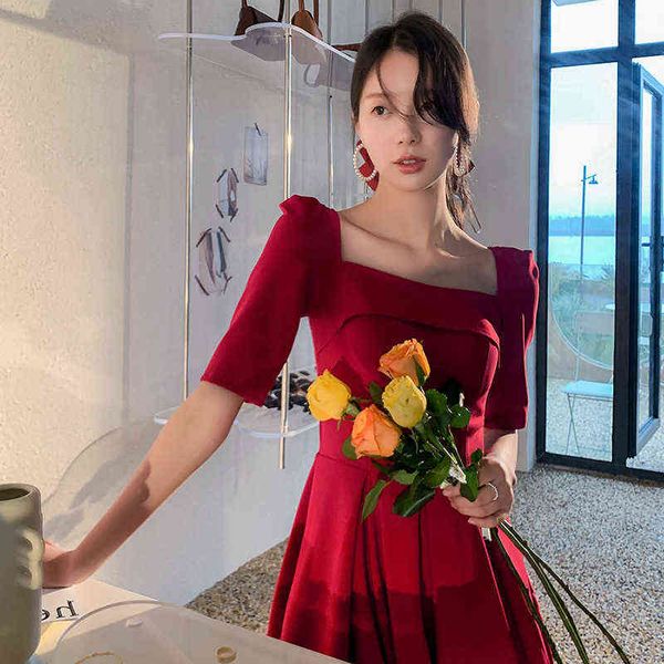 luxury party evening dress toast the bride can wear wine red engagement back door 's satin short sleev in summer, Black
luxury party evening dress toast the bride can wear wine red engagement back door 's satin short sleev in summer, Black