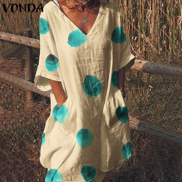 new women summer dot printed es bohemian beach sun 2021 casual loose party vestido plus size mq30, Black;gray
new women summer dot printed es bohemian beach sun 2021 casual loose party vestido plus size mq30, Black;gray