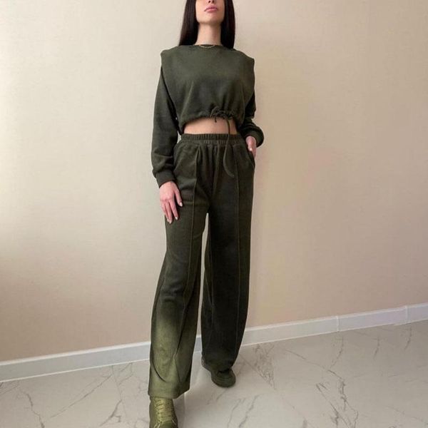 women's two piece pants novalya casual loose solid suits women fashion o neck short drawstring suit elegant wide leg female ladies, White
women's two piece pants novalya casual loose solid suits women fashion o neck short drawstring suit elegant wide leg female ladies, White