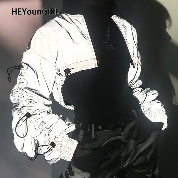 women's jackets 2021 ruched reflective crop jacket women harajuku hip casual windbreaker long sleeve coats drawstring zipper autumn, Black;brown
women's jackets 2021 ruched reflective crop jacket women harajuku hip casual windbreaker long sleeve coats drawstring zipper autumn, Black;brown