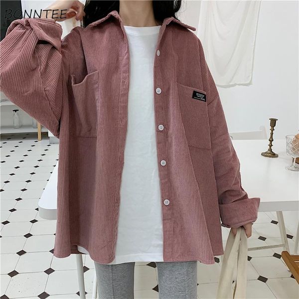 women's blouses & shirts women solid turn-down collar daily all-match simple womens long leisure full-length students loose chic high q, White
women's blouses & shirts women solid turn-down collar daily all-match simple womens long leisure full-length students loose chic high q, White