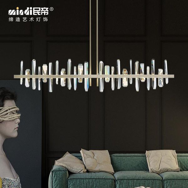 pendant lamps light luxury post-modern crystal restaurant bar chandelier simple villa decoration custom bright long
pendant lamps light luxury post-modern crystal restaurant bar chandelier simple villa decoration custom bright long