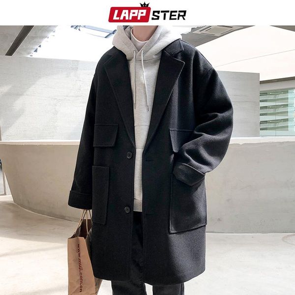 men's wool & blends lappster black long trench coat men 2021 over mens thick pockets windbreaker male korean fashion harajuku winter ja
men's wool & blends lappster black long trench coat men 2021 over mens thick pockets windbreaker male korean fashion harajuku winter ja