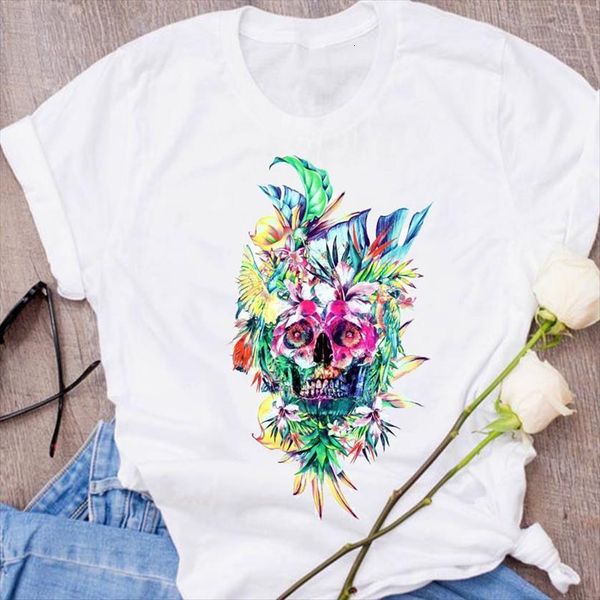 graphic skull face flower women t shirts floral watercolor print halloween clothing clothes lady tees female shirt womens, White
graphic skull face flower women t shirts floral watercolor print halloween clothing clothes lady tees female shirt womens, White