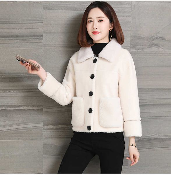 winter sheep shearing fur one women's fashion wool coat korean version granular women 211207, Black
winter sheep shearing fur one women's fashion wool coat korean version granular women 211207, Black