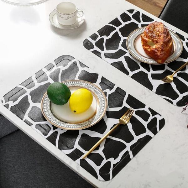 table runner cow pattern non-slip insulation pu mat children plate pad restaurant western kitchen waterproof oil-proof placemat 
table runner cow pattern non-slip insulation pu mat children plate pad restaurant western kitchen waterproof oil-proof placemat