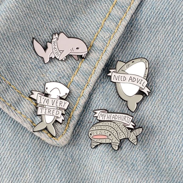 japan style creative cartoon shark brooches set letter ribbon enamel paint badges for girls alloy pin denim shirt fashion jewelry gift bag h, Gray
japan style creative cartoon shark brooches set letter ribbon enamel paint badges for girls alloy pin denim shirt fashion jewelry gift bag h, Gray