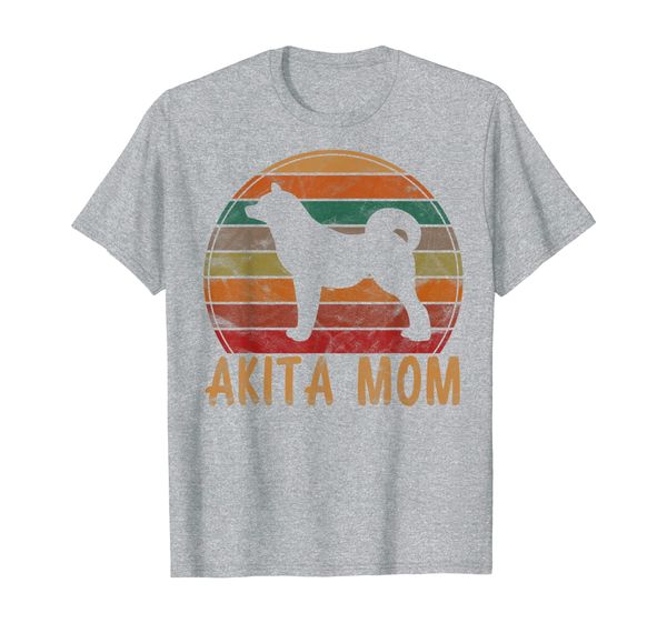 retro akita mom gift akita dog owner mother pet mama t-shirt, White;black