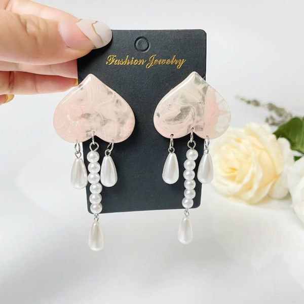 dangle & chandelier sweet pink color love heart long tassel earrings for women girls waterdrop pearls hanging cute jewelry, Silver
dangle & chandelier sweet pink color love heart long tassel earrings for women girls waterdrop pearls hanging cute jewelry, Silver
