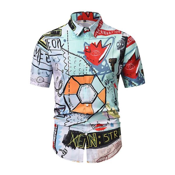 men's casual shirts graffiti art men eu size personality print cartoon anime short sleeve fashion business office summer ce021, White;black
men's casual shirts graffiti art men eu size personality print cartoon anime short sleeve fashion business office summer ce021, White;black