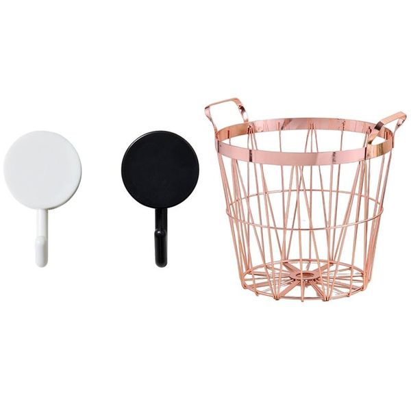 1x metal iron nordic style dirty clothes storage basket & 10pcs no trace adhesive hook nordic minimalist kitchen hook
1x metal iron nordic style dirty clothes storage basket & 10pcs no trace adhesive hook nordic minimalist kitchen hook