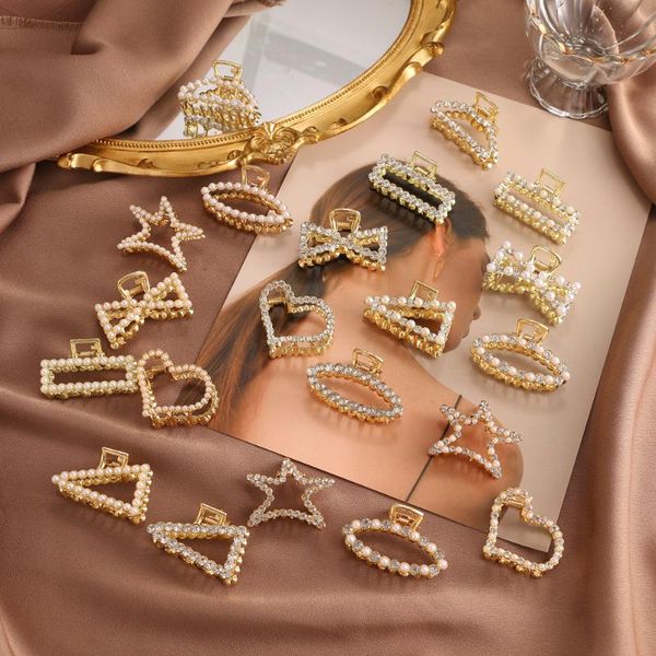 hair accessories european and american jewelry with pearl clip ornament geometric inlaid rhinestone headdress wholesale
hair accessories european and american jewelry with pearl clip ornament geometric inlaid rhinestone headdress wholesale